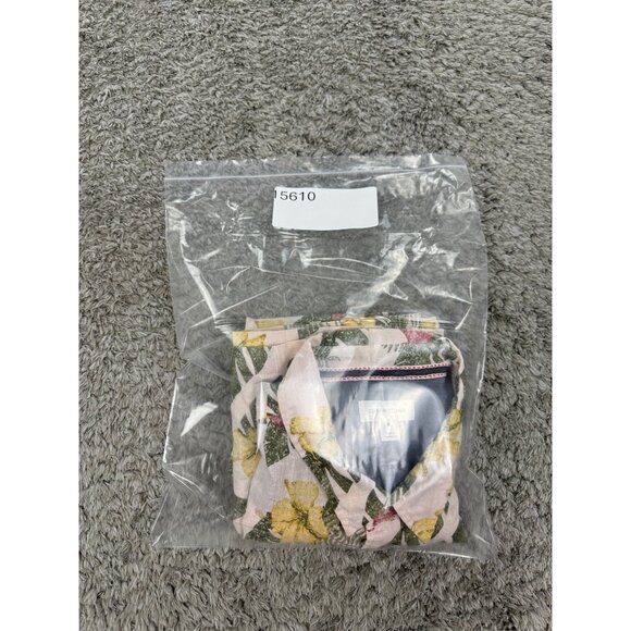 Sun Stone Shirt Mens XL White Floral Linen Blend Hawaiian Tropical Button Up - Picture 8 of 9